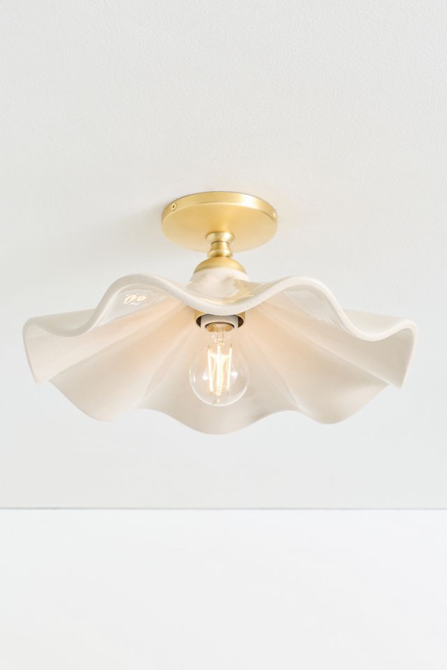Bobbi Wavy Ceramic Flush Mount #1