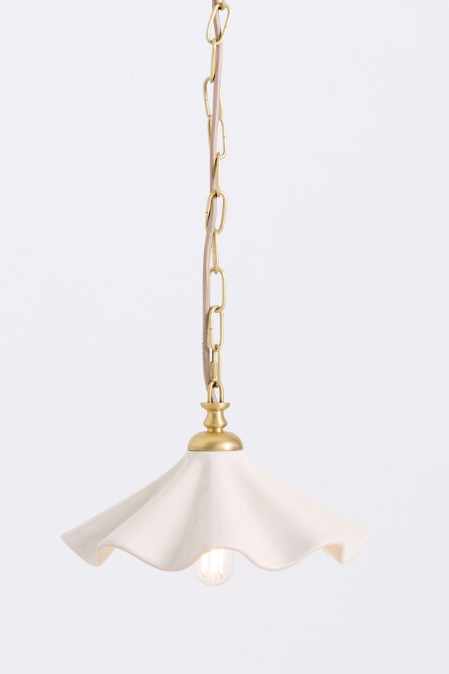 Bobbi Wavy Ceramic Pendant #1
