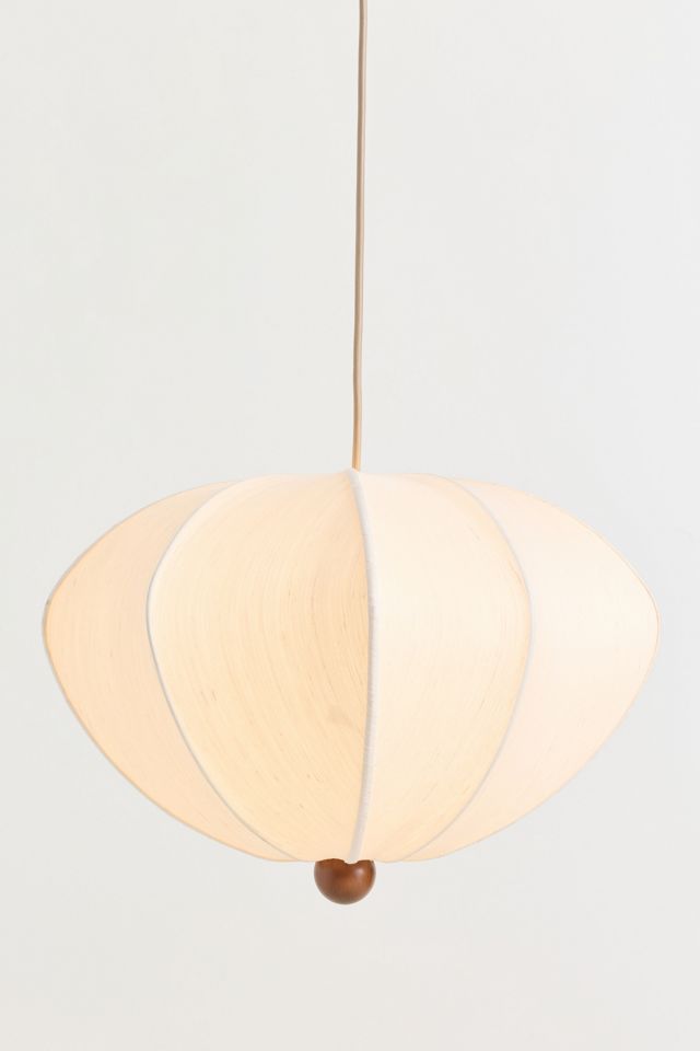 Dumpling Wood Semi-Flush Mount Pendant Light #2