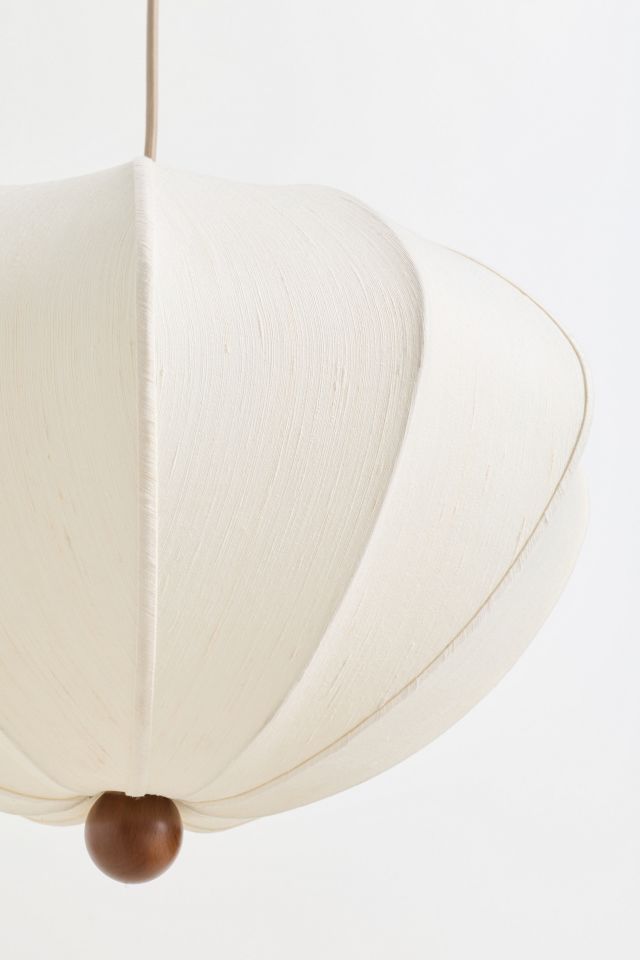 Dumpling Wood Semi-Flush Mount Pendant Light #3