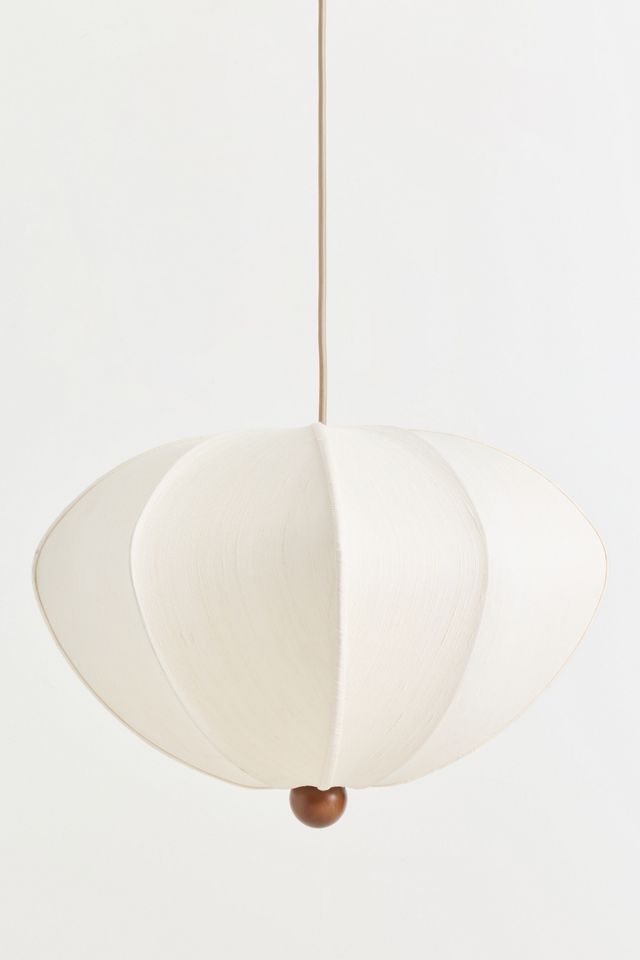 Dumpling Wood Semi-Flush Mount Pendant Light #1