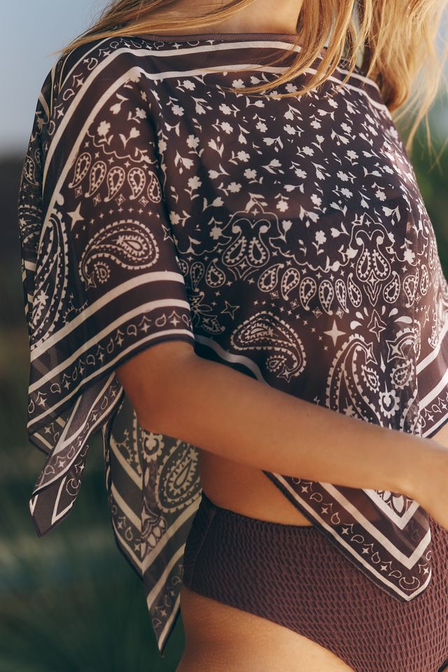 By Anthropologie Printed Scarf Poncho #2