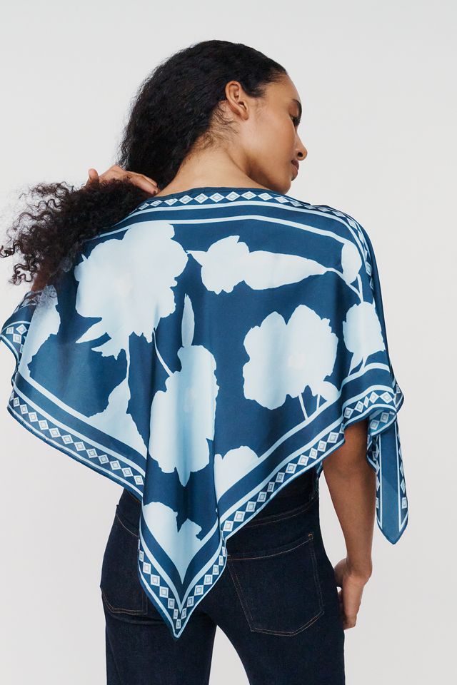 By Anthropologie Printed Scarf Poncho #1