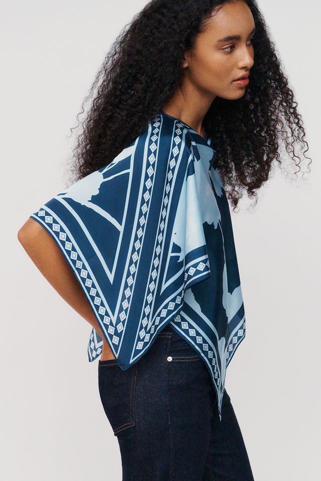 By Anthropologie Printed Scarf Poncho #2