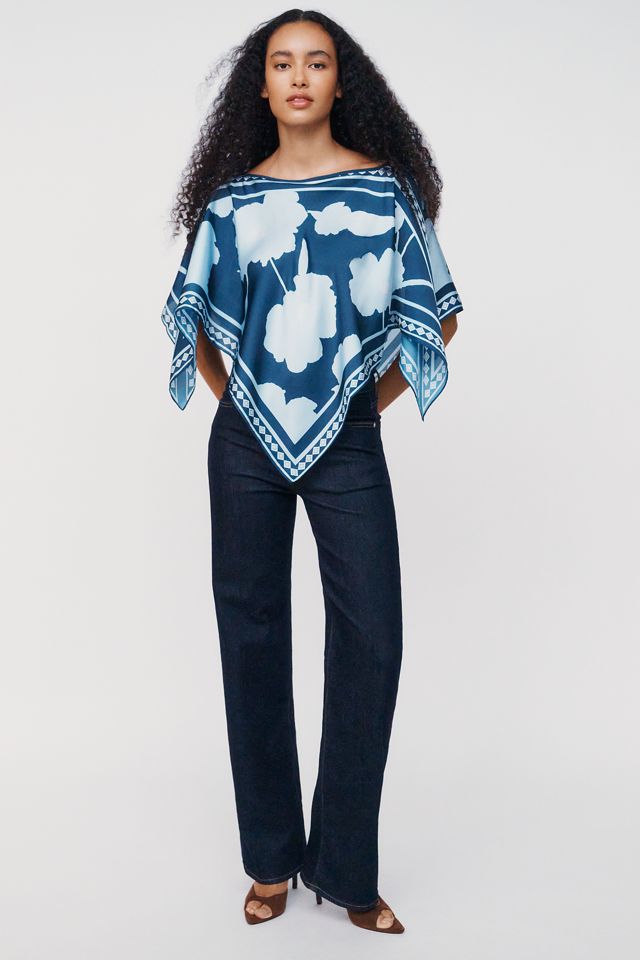 By Anthropologie Printed Scarf Poncho #3