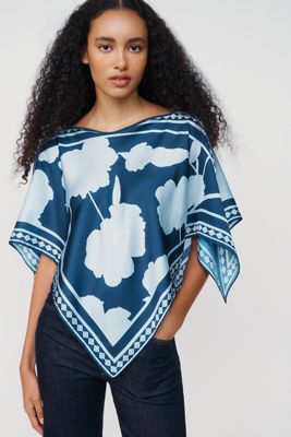 By Anthropologie Printed Scarf Poncho
