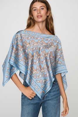 By Anthropologie Printed Scarf Poncho