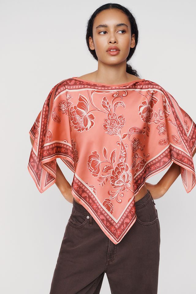 By Anthropologie Printed Scarf Poncho #1