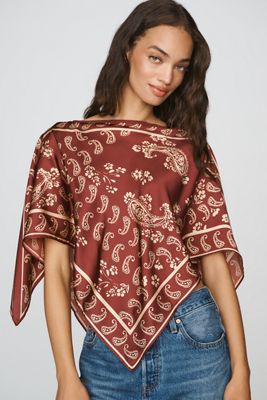 Poncho con Sciarpa Stampata By Anthropologie