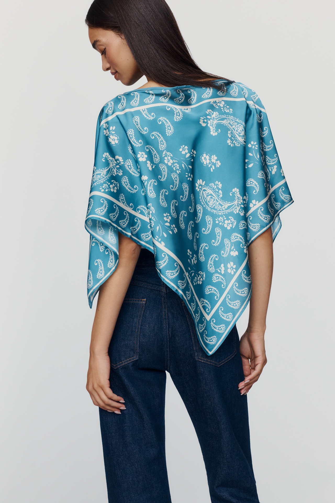 By Anthropologie Printed Scarf Poncho