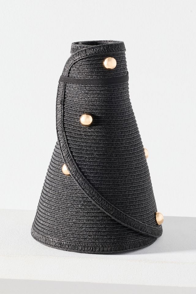 Anthropologie Black Beaded Hat Anthropologie Heart Pearls Rancher Hat Brim Bead Crown Wool  main image 2