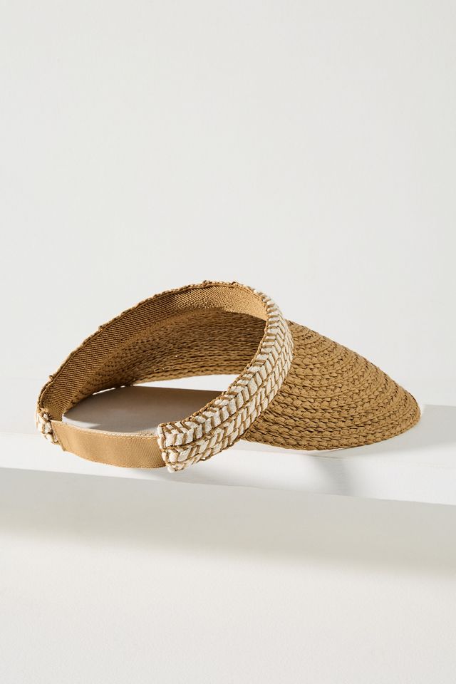 San Diego Hat Co. Poppy Braided Visor #1