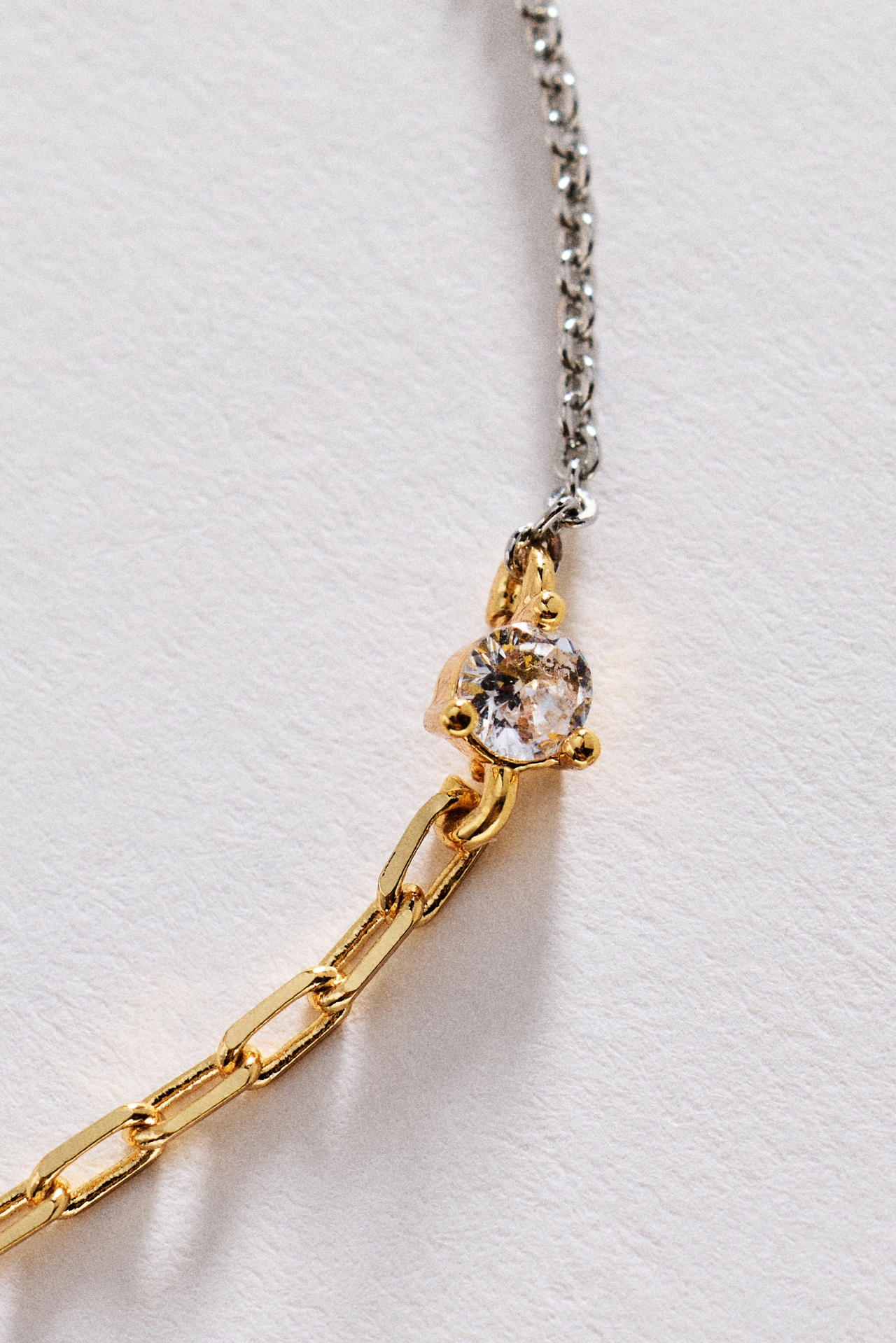 Mixed Metal Stone Bracelet