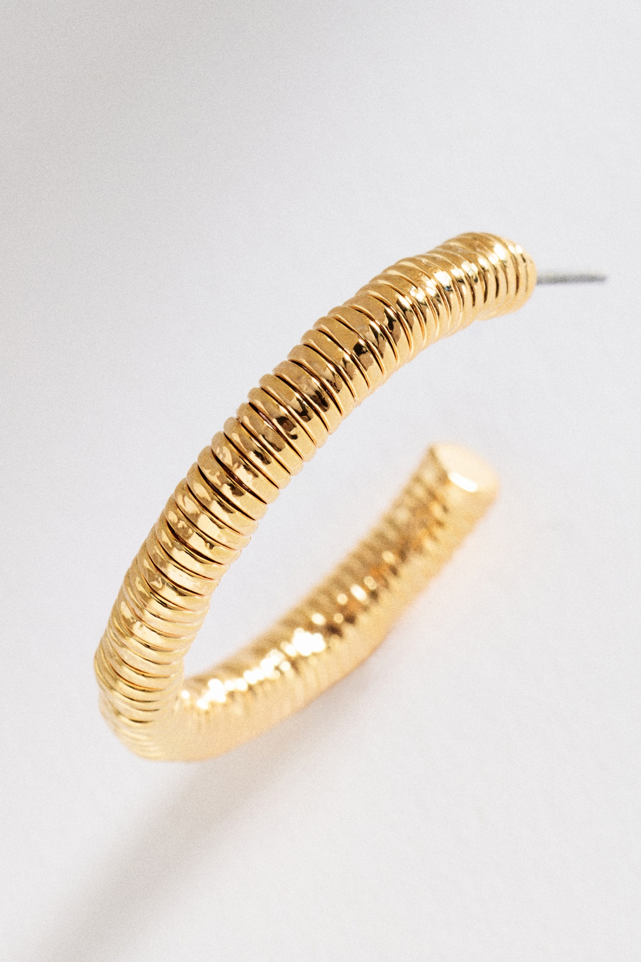 Ribbed Hoop Earrings