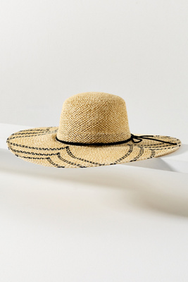 Anthropologie San Diego Ribbon Straw Hat Preppy Boho Vacation Summer Sz OS New 107403859_014_b main image 4