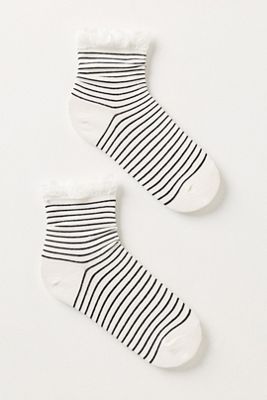 Ruffle Striped Socks