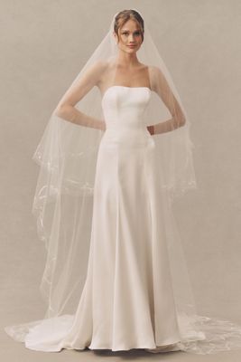 Enaura Whispy Floral Cathedral Veil