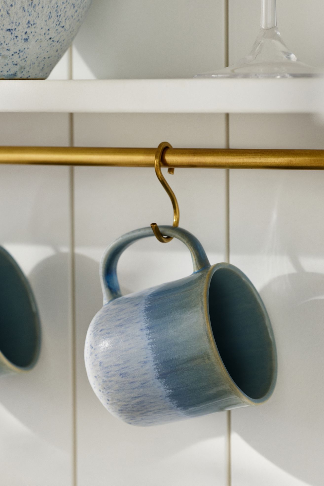 Jasper Portuguese Reactive Stoneware Mugs, Set of 4 - Turquoise, Set Of 4
