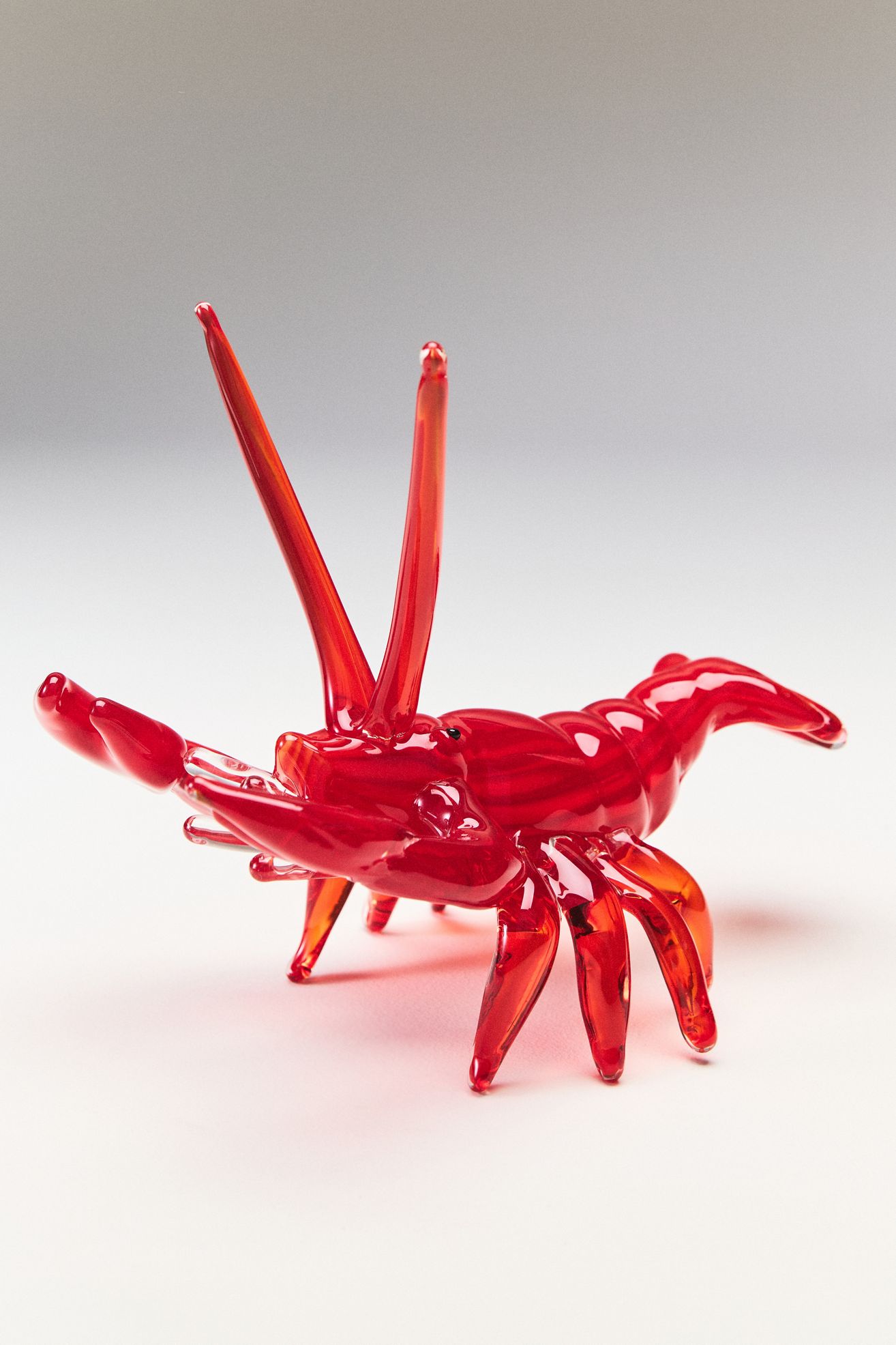 Lobster Glass Object - Red, One Size