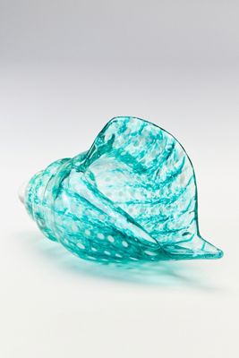 Blue Shell Glass Object