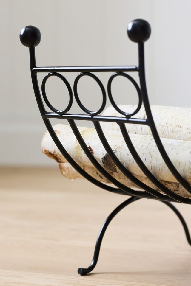 Folding Metal Legged Log Holder #1