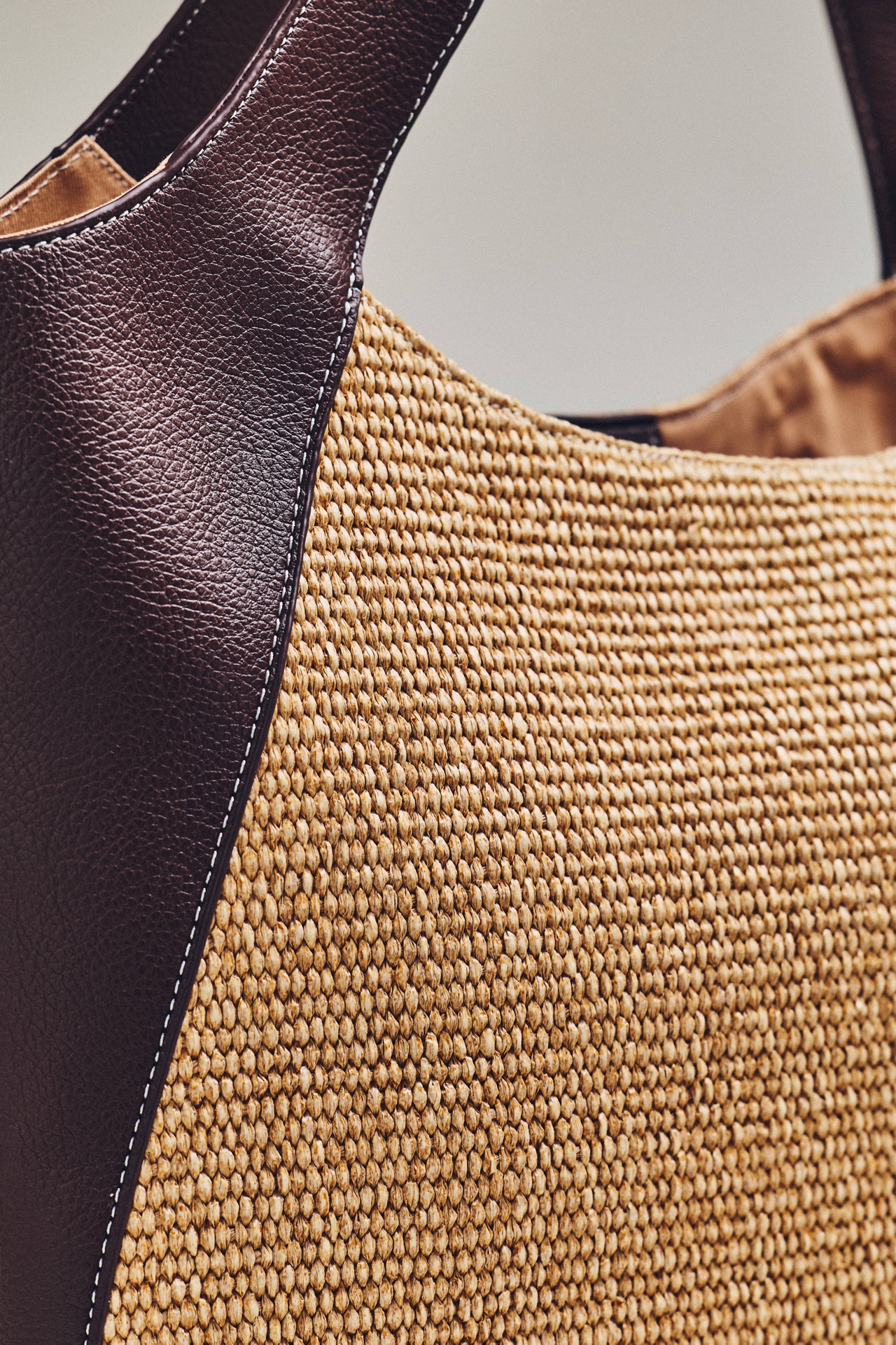 Sonia Medium Slouchy Tote Bag: Raffia Edition