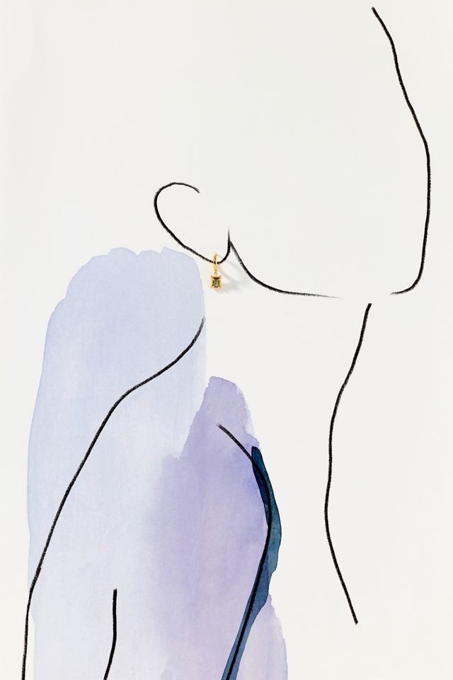 Chan Luu Tabby Gemstone Drop Hoop Earrings #2