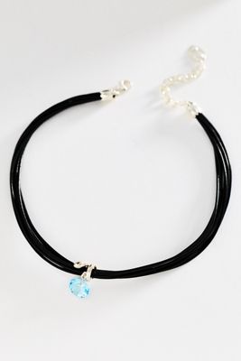 Chan Luu Blue Topaz Pendant Serpentine Cord Necklace