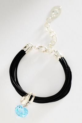 Chan Luu  Blue Topaz Serpentine Cord Bracelet