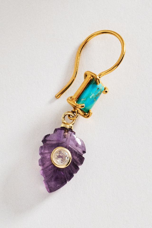 Chan Luu Fern Amethyst Drop Earrings #1