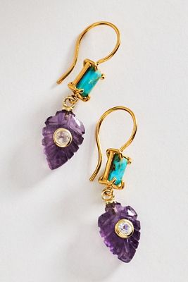 Chan Luu Fern Amethyst Drop Earrings