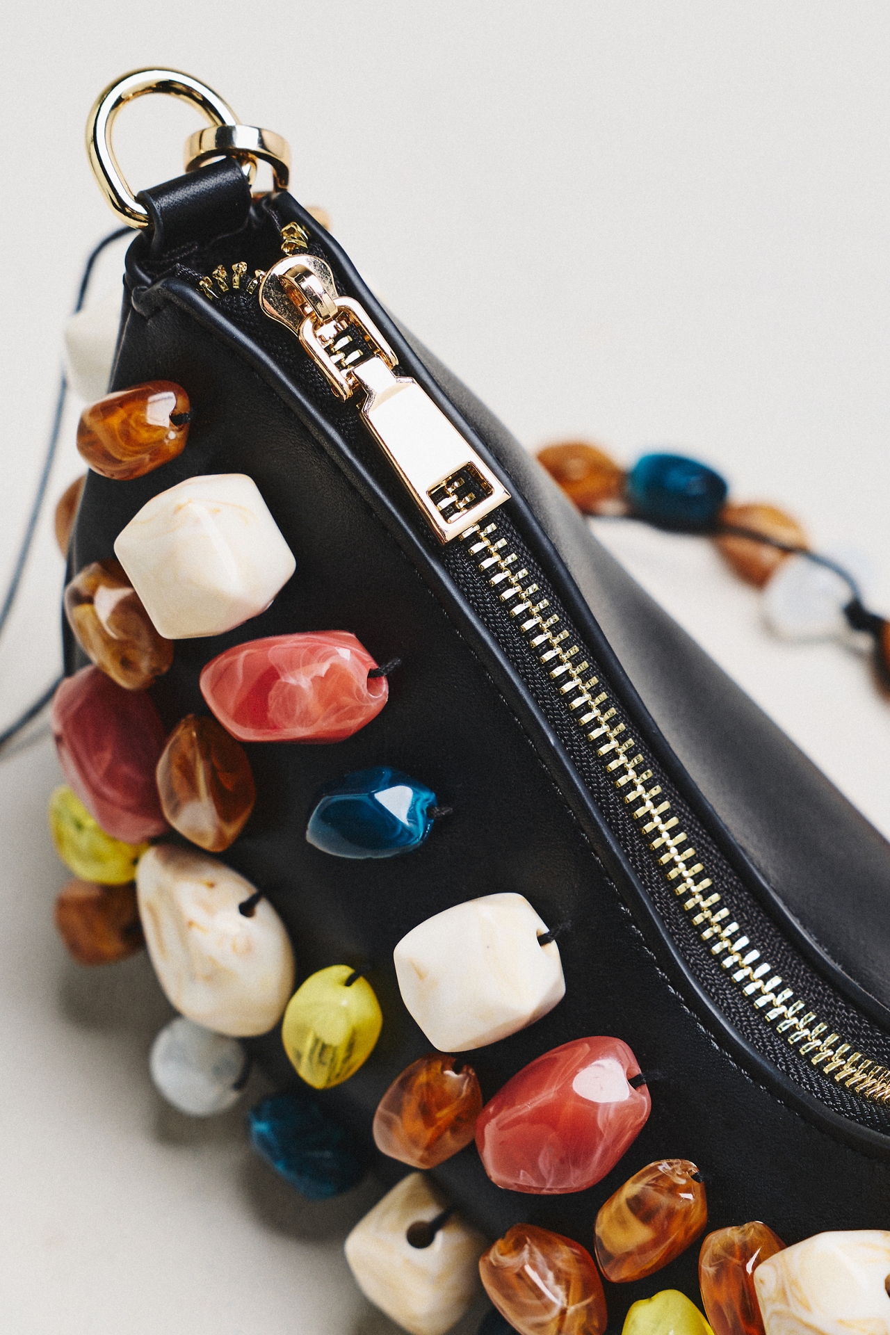 Melie Bianco Rhodes Stone Shoulder Bag