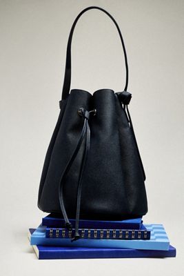 Laguna Cinched Vegan Leather Bucket Bag