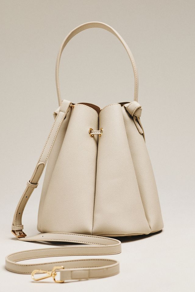 Laguna Cinched Vegan Leather Bucket Bag #1