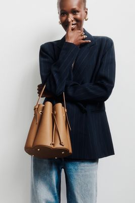 Melie Bianco Laguna Faux Leather Bucket Bag