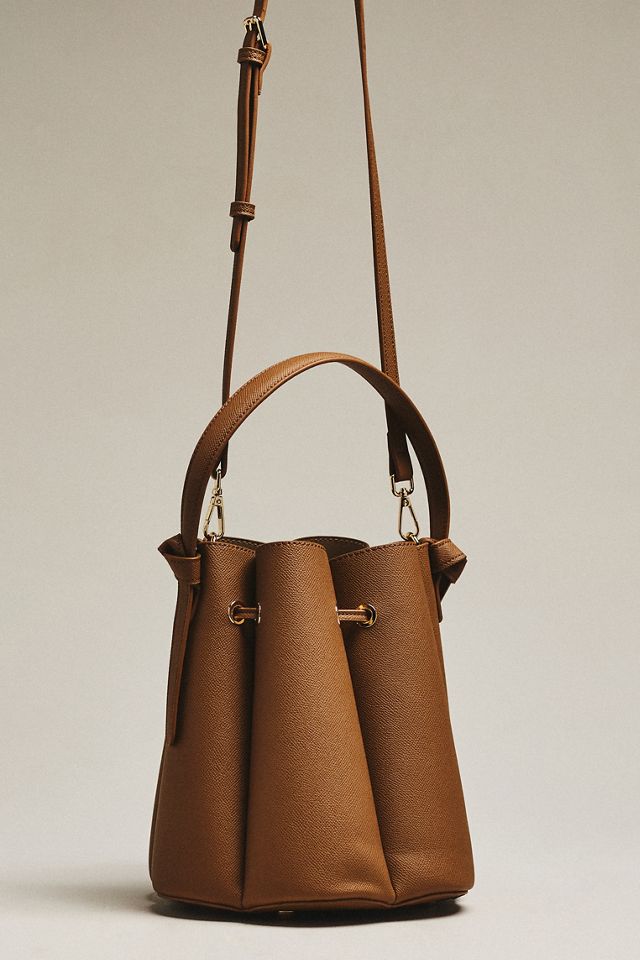 Bolso de Cubo de Cuero Vegano Fruncido Laguna #3