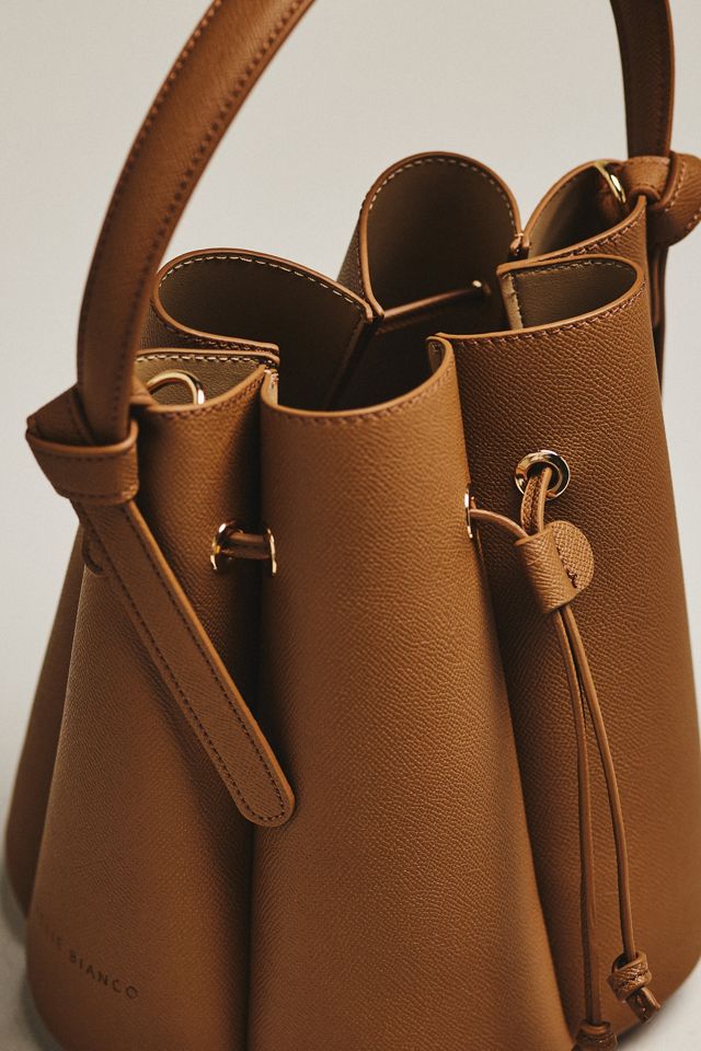 Bolso de Cubo de Cuero Vegano Fruncido Laguna #4