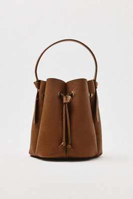 Laguna Cinched Vegan Leather Bucket Bag