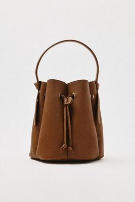 Laguna Cinched Vegan Leather Bucket Bag