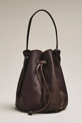 Laguna Cinched Vegan Leather Bucket Bag