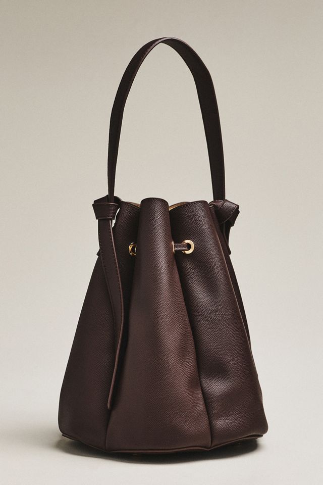 Laguna Cinched Vegan Leather Bucket Bag #2
