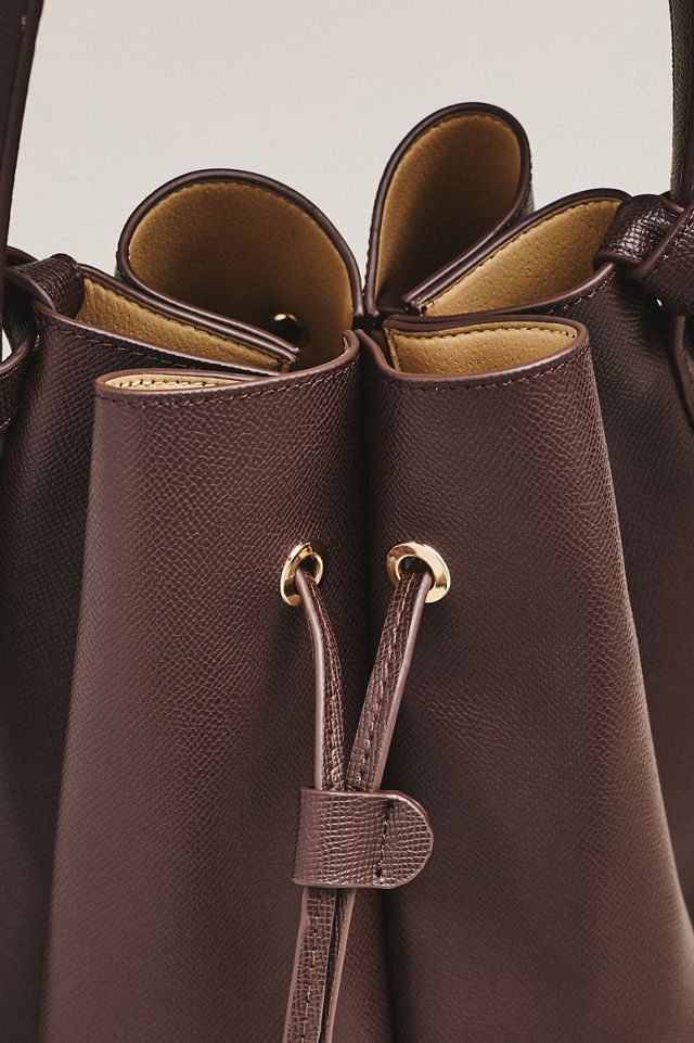 Laguna Cinched Vegan Leather Bucket Bag #3