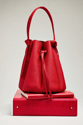 Laguna Cinched Vegan Leather Bucket Bag