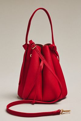 Laguna Cinched Vegan Leather Bucket Bag