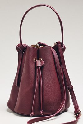 Laguna Cinched Vegan Leather Bucket Bag