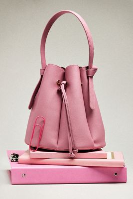 Laguna Cinched Vegan Leather Bucket Bag