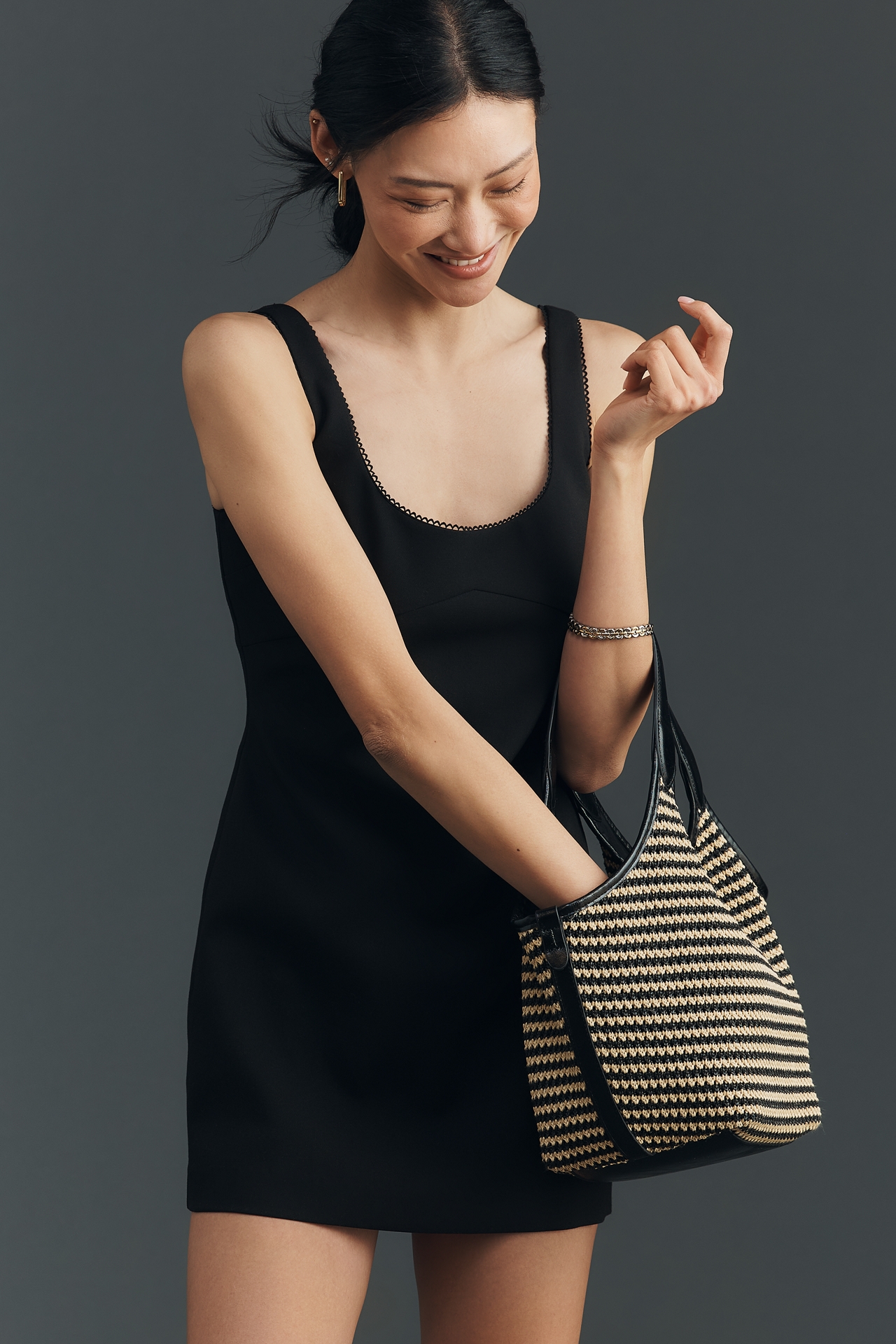 Melie Bianco Bondi Raffia Hobo Bag