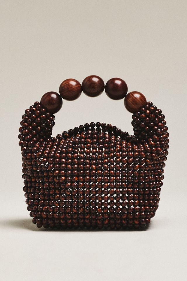 Dolce Vita Clover Wood Beaded Satchel | Anthropologie