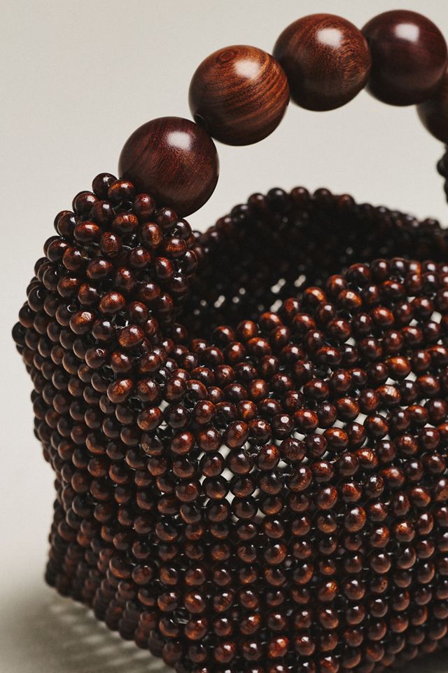 Dolce Vita Clover Wood Beaded Satchel #3