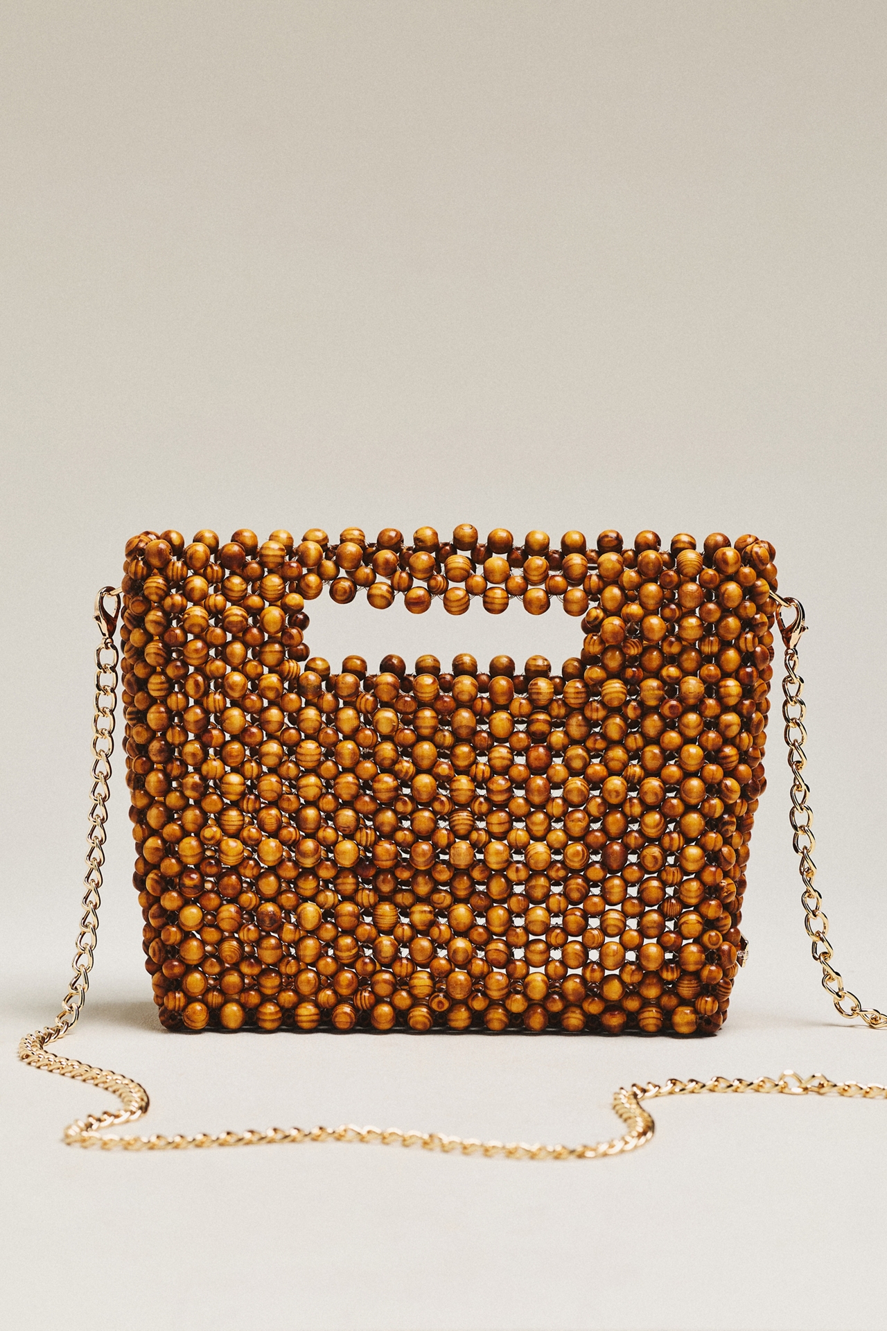 Dolce Vita Linzy Wood Beaded Clutch